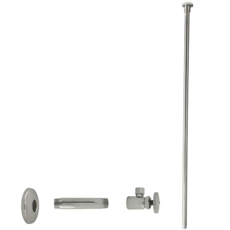 Westbrass Toilet Kit, 1/2" IPS x 3/8" OD x 20" Flat Head in Satin Nickel D103KFH-07